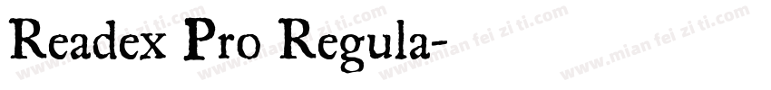 Readex Pro Regula字体转换